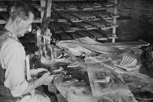 HANLEY'S CLAY PIPE FACTORY PUTTING PIPE IN MOULD